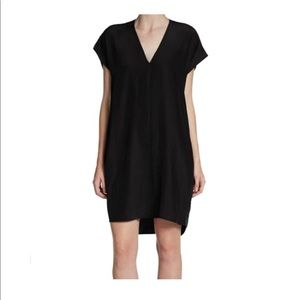 NWT Vince silk v-neck grey dress dolman sleeves XS